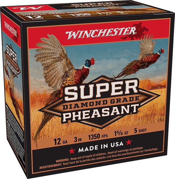 Picture of  Winchester Ammo Spdg1235 Super Pheasant Diamond Grade 12Gauge 3" 1 5/8Oz 5Shot 25 Per Box/10 Case 020892027145