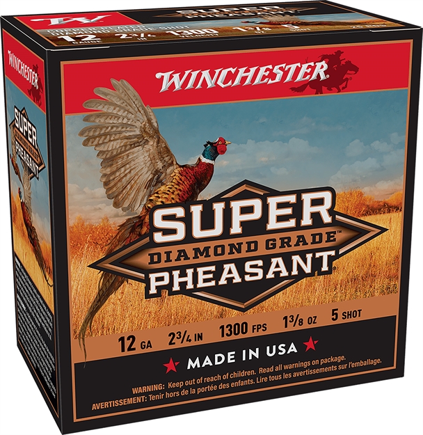 Picture of  Winchester Ammo Spdg125 Super Pheasant Diamond Grade 12Gauge 2.75" 1 3/8Oz 5Shot 25 Per Box/10 Case 020892027121