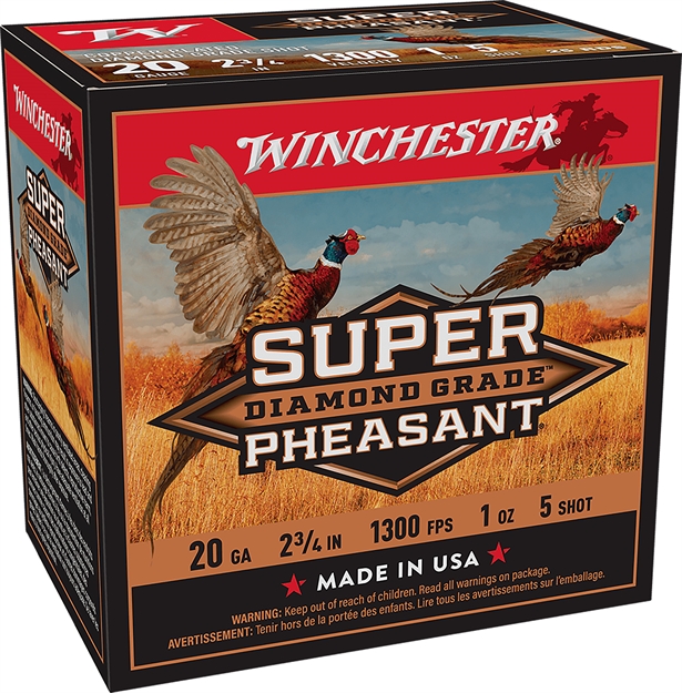 Picture of  Winchester Ammo Spdg205 Super Pheasant Diamond Grade 20Gauge 2.75" 1Oz 5Shot 25 Per Box/10 Case