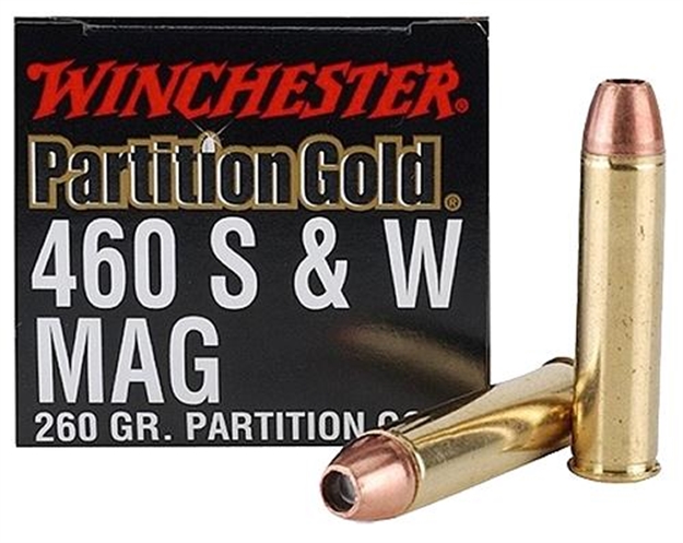 Picture of Winchester Ammo Spg460sw Supreme 460 Smith & Wesson Magnum 260 GR Partition Gold 20 Bx/ 10 CS