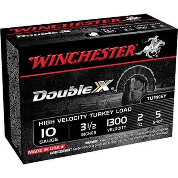 Picture of  Winchester Ammo Sth105 Double X High Velocity Turkey 10Gauge 3.50" 2Oz 5Shot 10 Per Box/10 Case 020892013698