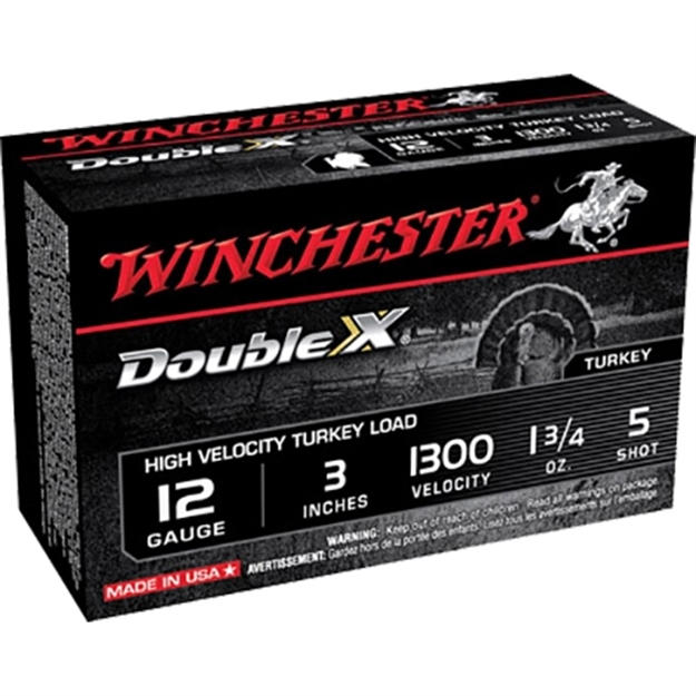 Picture of  Winchester Ammo Sth1235 Double X High Velocity Turkey 12Gauge 3" 1 3/4Oz 5Shot 10 Per Box/10 Case