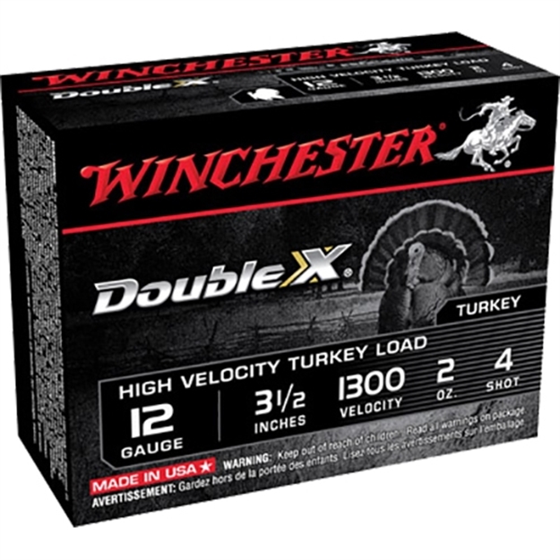 Picture of  Winchester Ammo Sth12354 Double X High Velocity Turkey 12Gauge 3.50" 2Oz 4Shot 10 Per Box/10 Case