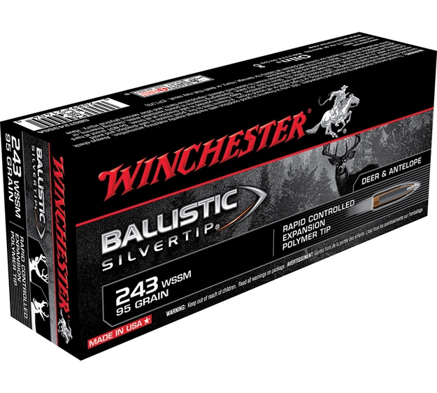Picture of Winchester Ammo Supreme 243Wssm 95Gr Balli Silver 20