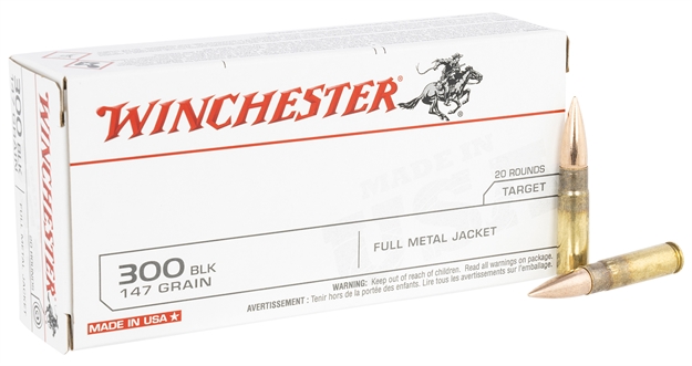Picture of  Winchester Ammo Usa300b147 Usa  300Blackout 147Gr Full Metal Jacket Open Tip 20 Per Box/10 Case 020892231030