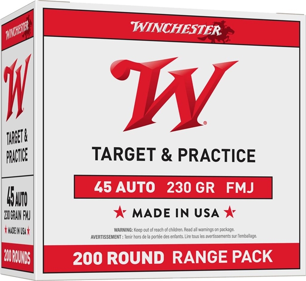 Picture of  Winchester Ammo Usa45w Usa Range Pack 45Acp 230Gr Full Metal Jacket 200 Per Box/3 Case 020892221857