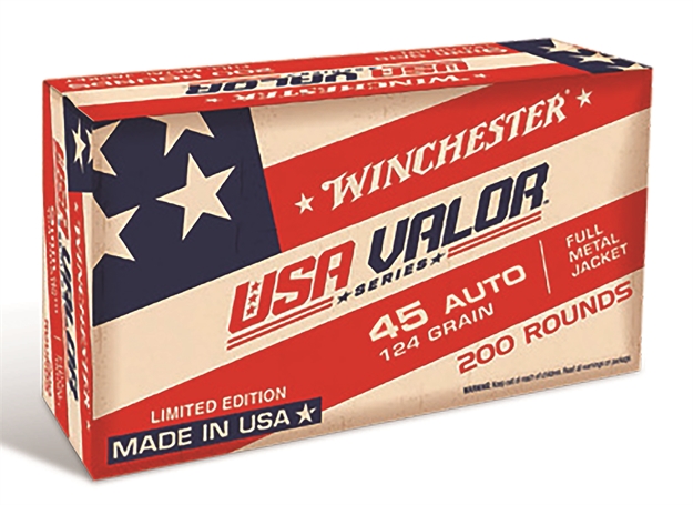 Picture of  Winchester Ammo Usav45a Usa Valor  45Acp 230Gr Full Metal Jacket 100 Per Box/5 Case