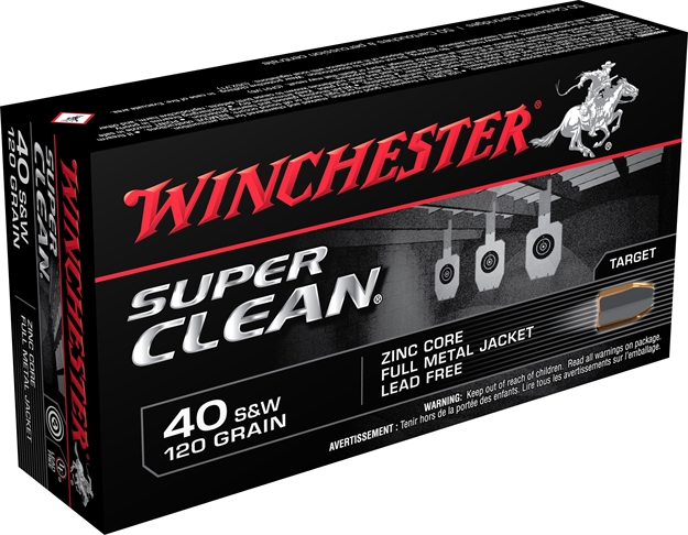 Picture of  Winchester Ammo W40swlf Super Clean  40S&W 120Gr Lead Free Full Metal Jacket 50 Per Box/10 Case 020892222779