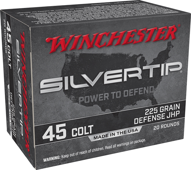 Picture of  Winchester Ammo W45cst Silvertip  45Colt 225Gr Silvertip Jacket Hollow Point 20 Per Box/10 Case