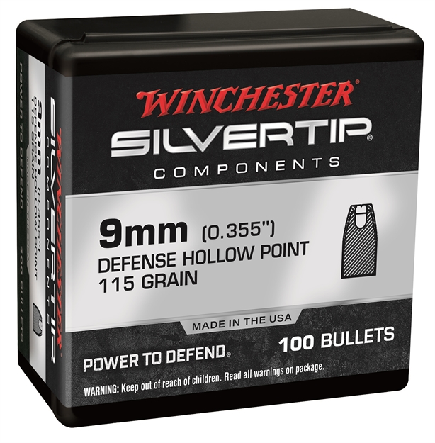 Picture of Winchester Ammo Wb9st115 Centerfire Handgun 9Mm .355 115 GR Silvertip Hollow Point 100 Box