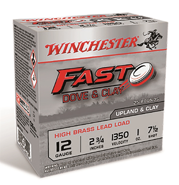 Picture of  Winchester Ammo Wfd127b Fast Dove & Clay High Brass 12Gauge 2.75" 1Oz 7.5Shot 25 Per Box/10 Case
