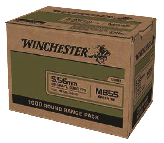 Picture of  Winchester Ammo Wm8551000 Usa M855 Green Tip 5.56X45mmnato 62Gr Full Metal Jacket 1000 Per Box/1 Case *Sold BY Case 020892228719