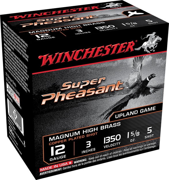 Picture of  Winchester Ammo X123ph5 Super Pheasant Magnum High Brass 12Gauge 3" 1 5/8Oz 5Shot 25 Per Box/10 Case 020892018884
