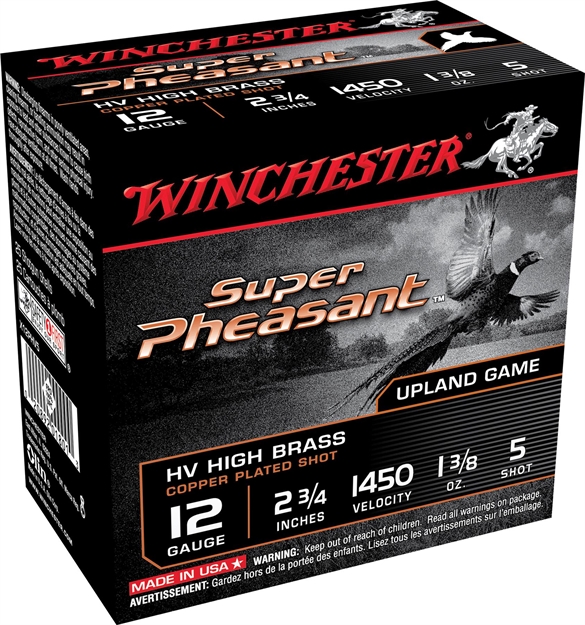 Picture of  Winchester Ammo X12phv5 Super Pheasant High Velocity High Brass 12Gauge 2.75" 1 3/8Oz 5Shot 25 Per Box/10 Case 020892018013
