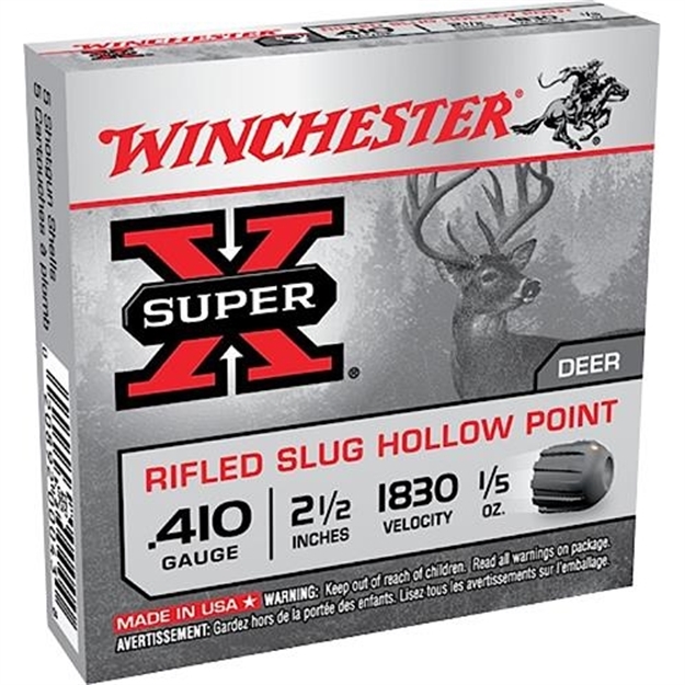 Picture of Winchester Ammo X41rs5vp Super X  410Gauge 2.50" 1/5Oz Rifled Slug Shot 15 Per Box/10 Case *Value Pack 020892020580