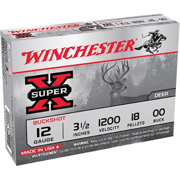 Picture of  Winchester Ammo Xb12300vp Super X  12Gauge 3" 15Pellets 00Buck Shot 15 Per Box/10 Case *Value Pack 020892016514
