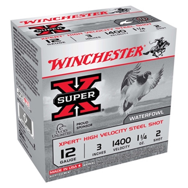 Picture of  Winchester Ammo Wex123h2 Super X Xpert High Velocity 12Gauge 3" 1 1/4Oz 2Shot 25 Box/10 Case 020892015456