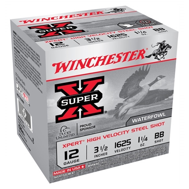 Picture of  Winchester Ammo Wex12lmbb Super X Xpert High Velocity 12Gauge 3.50" 1 1/4Oz Bbshot 25 Per Box/10 Case