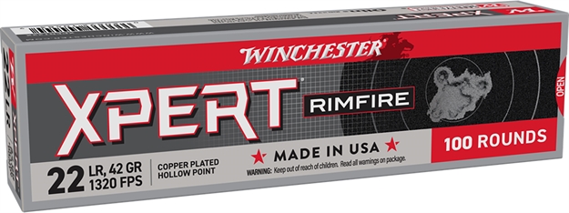 Picture of  Winchester Ammo Xpert22x Xpert Rimfire 22Lr 42Gr Copper Hollow Point 100 Per Box/20 Case 208921044839