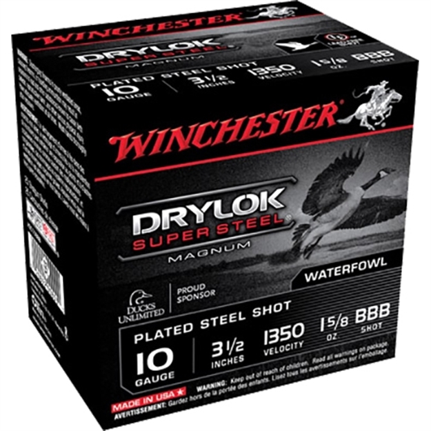 Picture of Winchester Super-X Drylok Super Steel Shotshell 10 Ga, 3-1/2 In, No. Bbb, 1-5/8Oz, Mag Dr, 1350 Fps XSC10BBB 020892008533