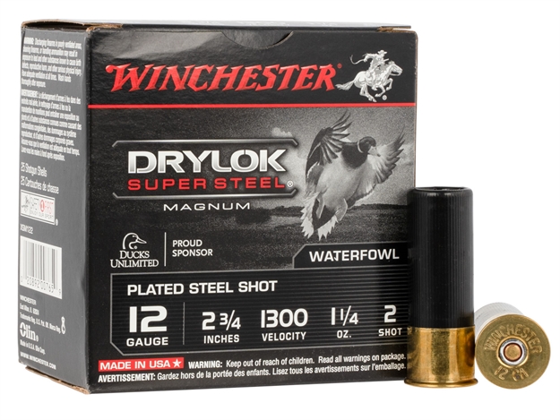 Picture of Winchester Super-X Drylok Super Steel Shotshell 12 Ga, 2-3/4 In, No. 2, 1-1/4Oz, Mag Dr, 1300 Fps XSM122 020892007659