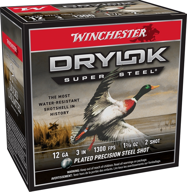 Picture of Winchester Super-X Drylok Super Steel Shotshell 12 Ga, 3 In, No. 2, 1-3/8Oz, Mag Dr, 1265 Fps, 25 Rnd Per Box XSM1232