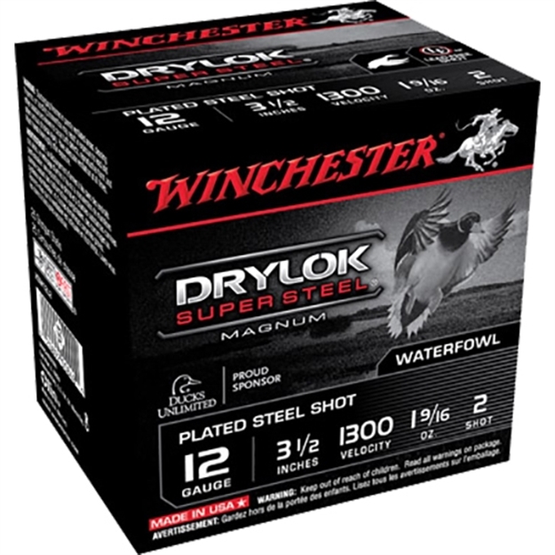 Picture of Winchester Super-X Drylok Super Steel Shotshell 12 Ga, 3-1/2 In, No. 2, 1-9/16Oz, Mag Dr, 1300 Fps XSM12L2 020892008489