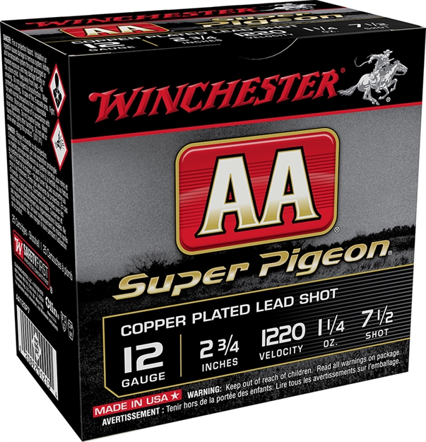 Picture of Winchester Ammunition AA Super Pigeon 12Ga 2.75"1 1/4 Oz. #7.5 AA12SP7@