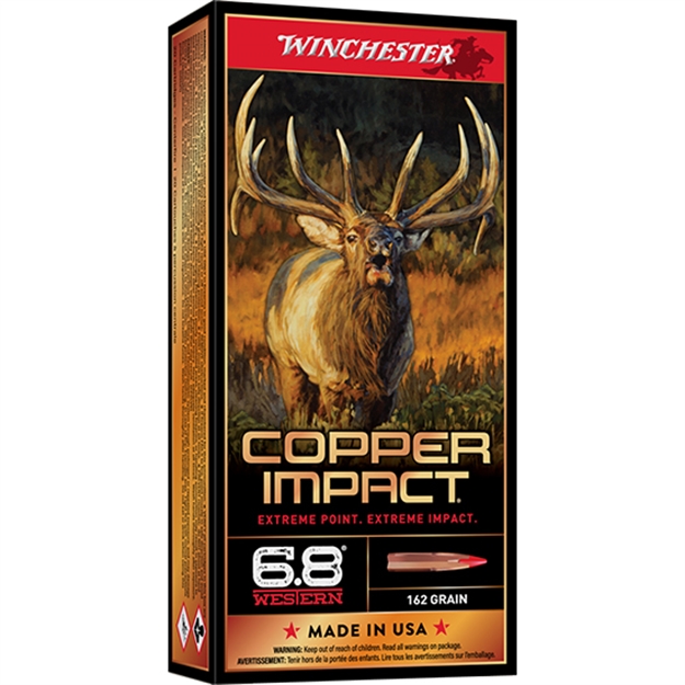 Picture of Winchester Ammunition Copper Impact 6.8 Western 162Gr 20Rd 10Bx/Cs X68WLF 020892229778