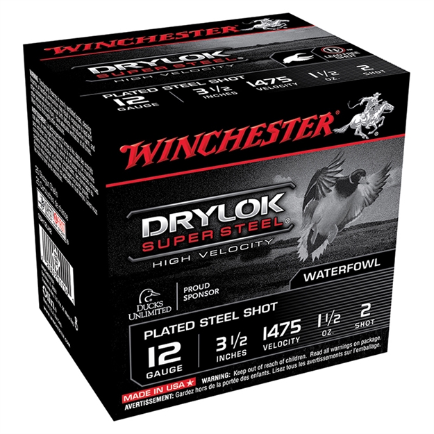 Picture of  Winchester Ammo Ssh12lh2 Drylok Super Steel High Velocity 12Gauge 3.50" 1 1/2Oz 2Shot 25 Per Box/10 Case