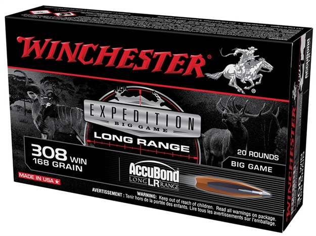 Picture of  Winchester Ammo S308lr Expedition Big Game Long Range 308Win 168Gr Nosler Accubond Long-Range 20 Per Box/10 Case