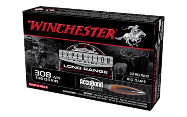 Picture of  Winchester Ammo S308lr Expedition Big Game Long Range 308Win 168Gr Nosler Accubond Long-Range 20 Per Box/10 Case