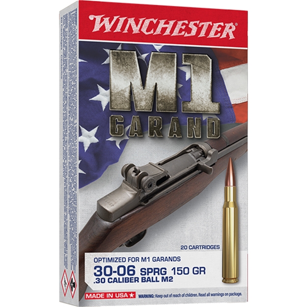 Picture of  Winchester Ammo Win3006m2 Active Duty M2 30-06Springfield 150Gr Full Metal Jacket 20 Per Box/10 Case 020892231948