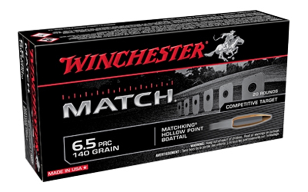 Picture of Winchester Ammunition Match Centerfire Rifle Ammo 6.5 Prc, Match Bthp, 140 Gr, 20 Rnd S65PM 020892230392