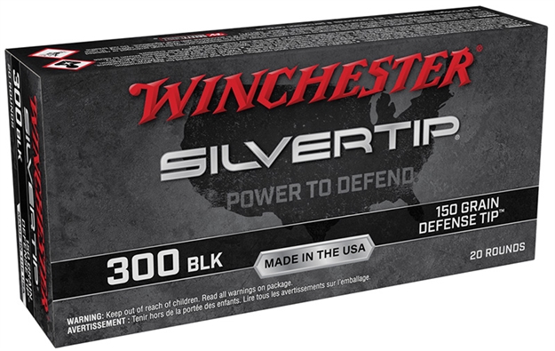 Picture of Winchester Ammunition Silvertip Defense Centerfire Rifle Ammo 300 Aac, 150 Gr, 1900 Fps, 20 Rnd W300ST