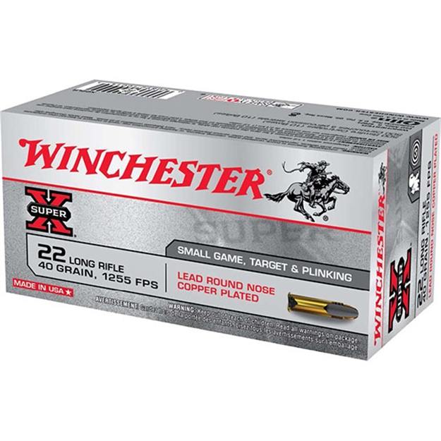 Picture of  Winchester Ammo X22lrppb Super X  22Lr 40Gr Plated Hollow Point 222 Per Box/10 Case