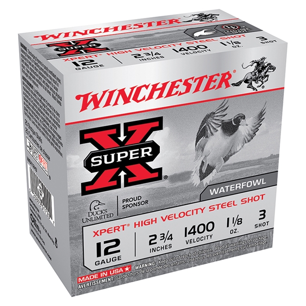 Picture of  Winchester Ammo Wex12h3 Super X Xpert High Velocity 12Gauge 2.75" 1 1/8Oz 3Shot 25 Per Box/10 Case