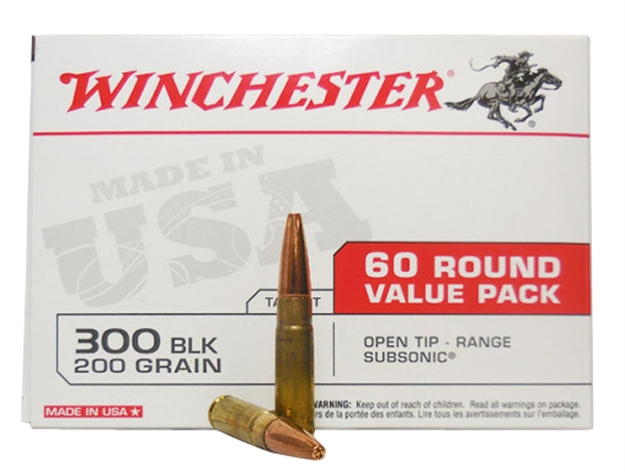 Picture of  Winchester Ammo Usa300bxvp Usa  300Blackout 200Gr Open Tip Range Subsonic 60 Per Bx/4 Case *Value Pack 020892226487