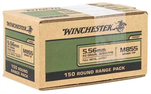 Picture of Winchester Ammo Wm855150 Usa M855 Green Tip 5.56X45mmnato 62Gr Full Metal Jacket 150 Per Bx/4 Case *Value Pack USA855LIW