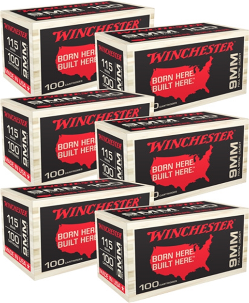 Picture of Winchester Ammunition Usa  9Mm Lug 115Gr Fmj Wood BX 600 RD CS