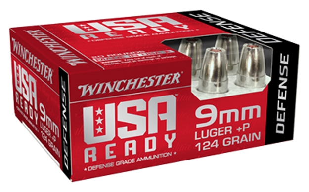 Picture of Winchester Ammunition Usa Ready Hex Vent Pistol Ammo 9Mm, Hp, 124 Gr, 1200 Fps, 20 Rnd RED9HP 020892230057