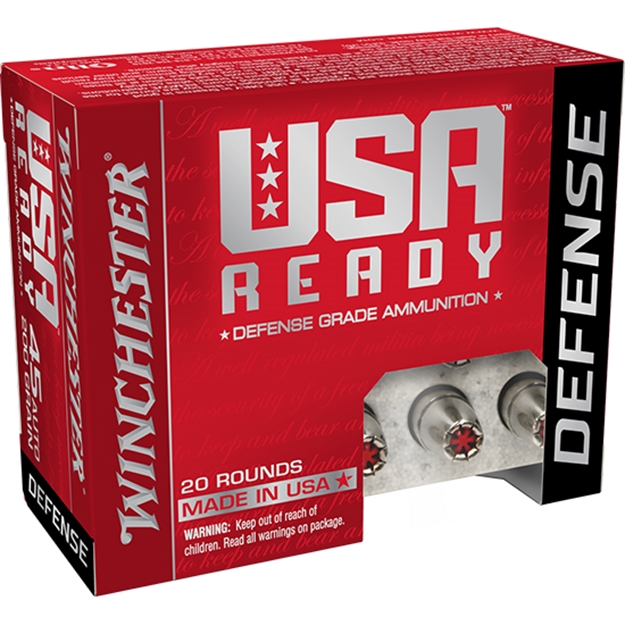 Picture of  Winchester Ammo Red45hp Usa Ready 45Acp 200Gr Hex Vent Hollow Point 20 Per Box/10 Case