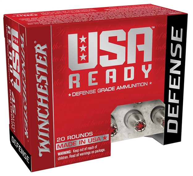 Picture of  Winchester Ammo Red45hp Usa Ready 45Acp 200Gr Hex Vent Hollow Point 20 Per Box/10 Case