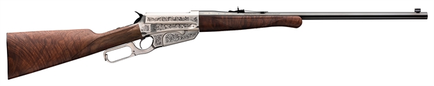 Picture of Winchester Guns 534285154 1895 125Th Anniversary 405 Win 4+1 24" Oil Black Walnut Silver Nitride Right Hand