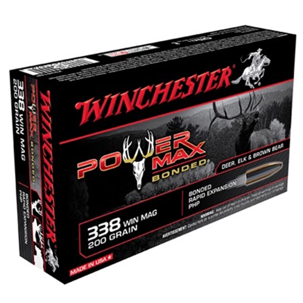 Picture of Winchester Ammo X3381bp Super-X 338 Winchester Magnum 200 GR Power Max Bonded 20 Bx/ 10 CS