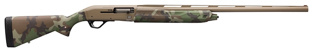 Picture of  Winchester Repeating Arms 511290391 Sx4 Hybrid Hunter 12 Gauge 26" 4+1 3" Flat Dark Earth Cerakote Rec/Barrel Woodland Camo Stock Right Hand (Full Size) Includes 3 Invector-Plus Chokes