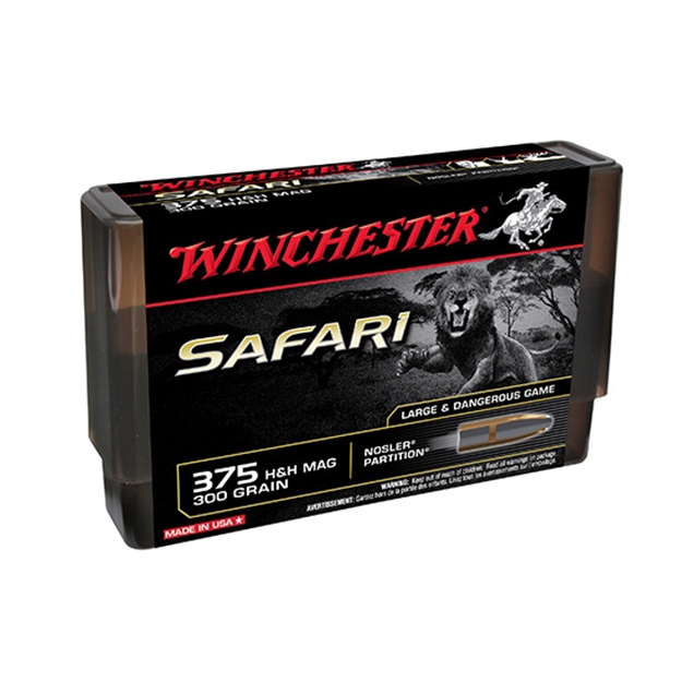 Picture of Winchester Safari 375 H&H Mag 300Gr Nosler Partition 20/Bx