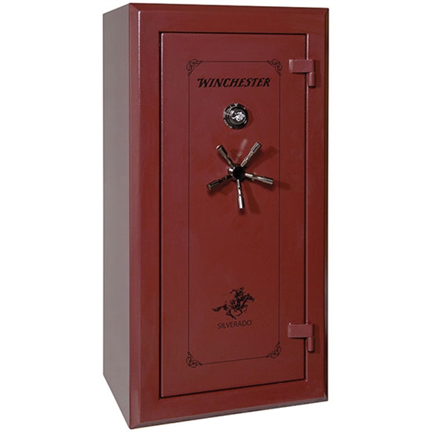 Picture of Winchester Safe Silverado 26 26 Gun Text Burgundy Mech L