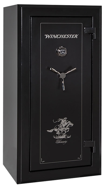 Picture of Winchester Safes  Treasury 26 Electronic Entry Black Powder Coat Holds UP TO 26 Long Guns Fireproof- Yes