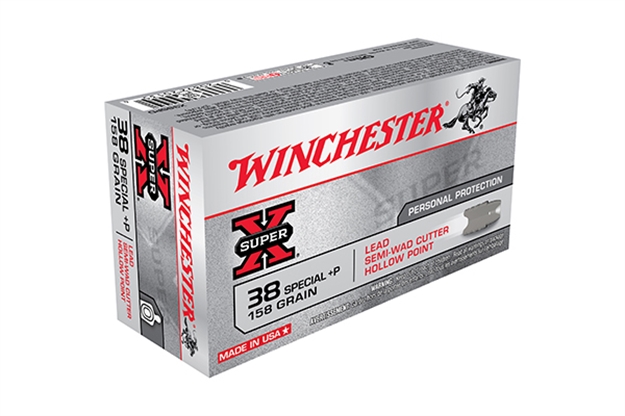 Picture of Winchester Super-X 38Spl+P 158Gr Lead HP Swc  50/10